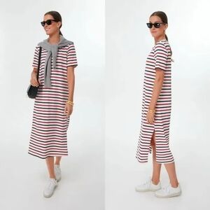 TUCKERNUCK Pomander Place Americana Stripe Short Sleeve Gio Maxi Shirt Dress XXL